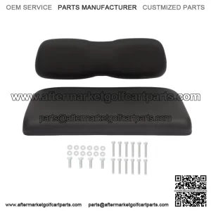 Fits Club Car DS Black Golf Cart Front Seat & Back Cushion Set