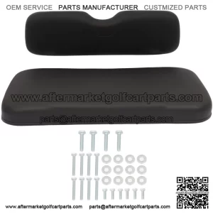 Black Golf Cart Front Seat Cushion Set Fits EZGO RXV High Quality