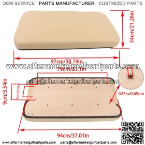 Golf Cart Front Seat Bottom Assembly For Club Car Precedent 2004-Up Replacement