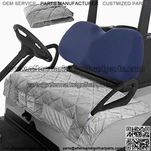 Golf Cart Seat Covers with Pockets,Compatible with EZGO Yamaha Club Car, Golf Cart Seat Blanket Towel Cushion Covers for 2 Passenger Seats Club Car Accessories, Heavy Duty Golf Gift