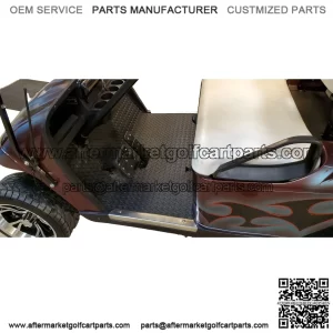 Black Rubber Diamond Plate Floor Mat for EZ-GO TXT 1996 to Current Golf Cart