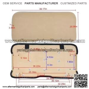 Front Seat Cushion ?C Tan ?C for EZGO RXV