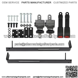 New Retractable Seat Belts Kit with Bracket for 2-Passenger EZGO, Yamaha, Club Car Golf Cart