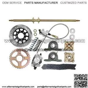 44.8" Complete Rear Live Axle Wheel Hub Kit for Go Kart, Golf Cart, ATV, Buggy, Quad